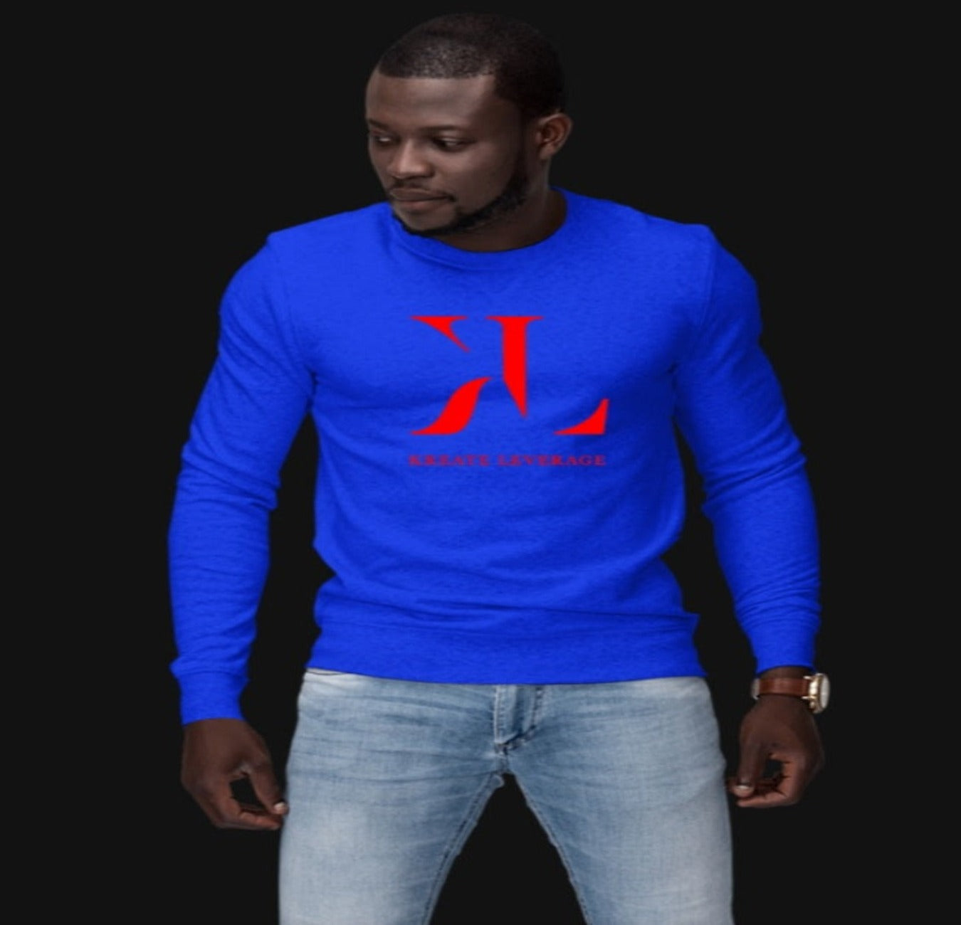 Royal/Red Crewneck